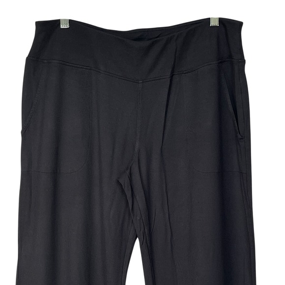 Soma Black Wide Leg Lounge Pants Women's Large Regular Pockets Comfy - Picture 5 of 8